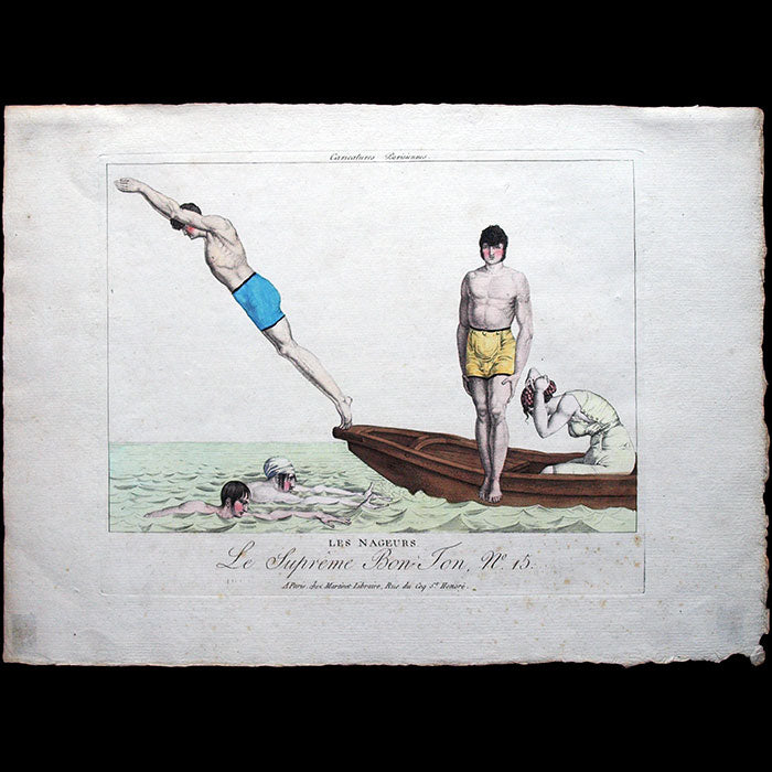 Martinet - Le Suprême Bon Ton, n°15, Les Nageurs (circa 1800-1815)