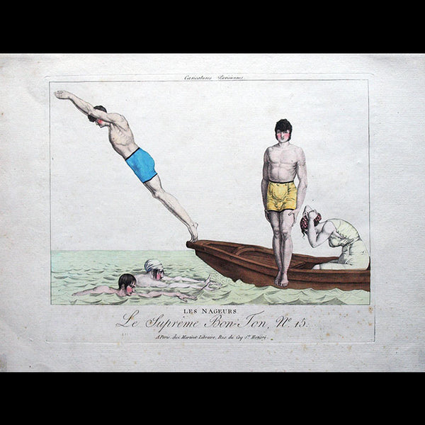 Martinet - Le Suprême Bon Ton, n°15, Les Nageurs (circa 1800-1815)