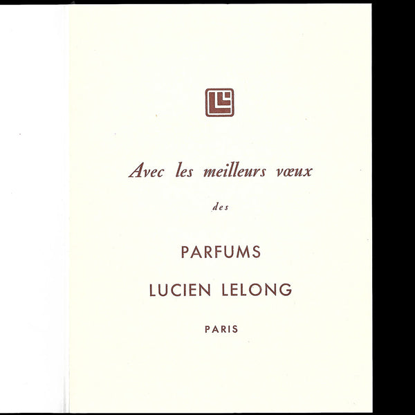 Lucien Lelong - Carte de voeux illustrée par Pagès (circa 1950)