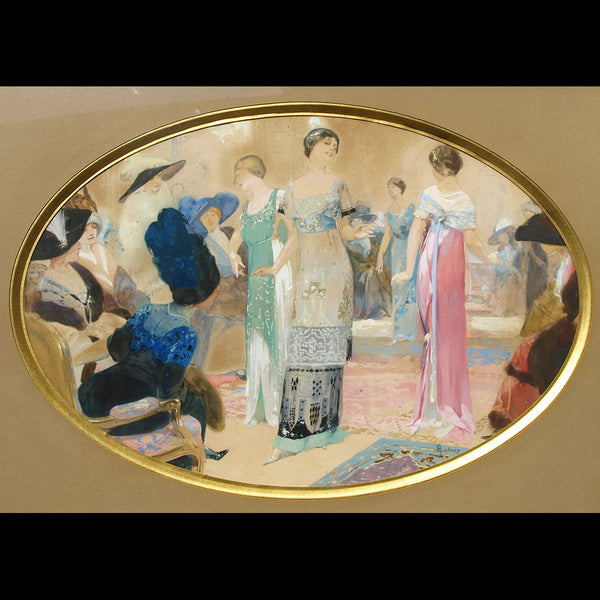 René Lelong - De 4 à 6 chez Zimmermann, présentation à la maison de couture (1912)