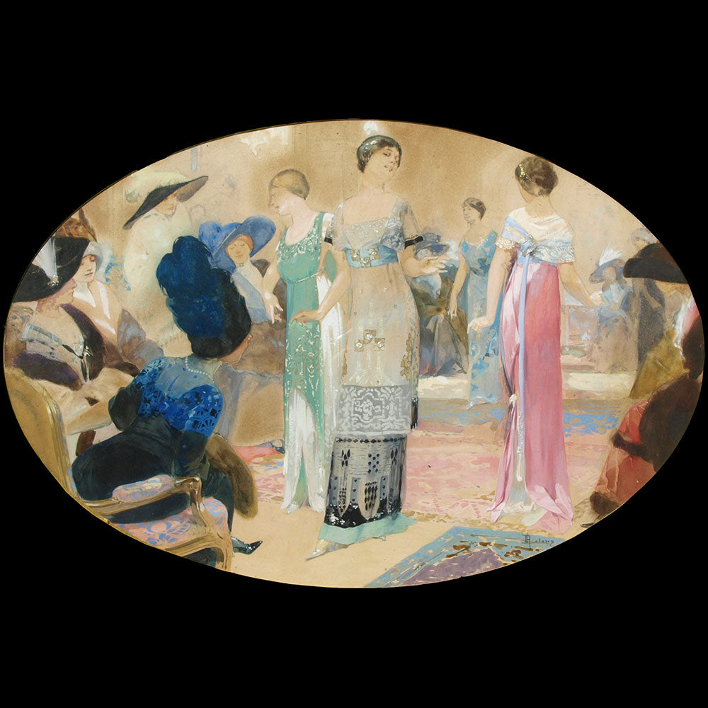 René Lelong - De 4 à 6 chez Zimmermann, présentation à la maison de couture (1912)