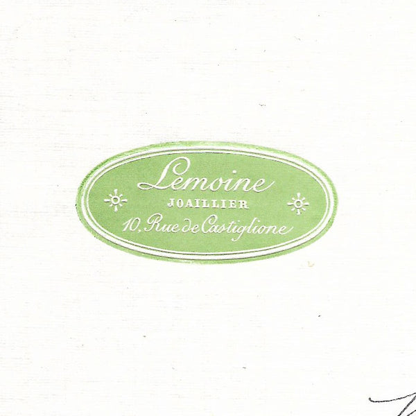 Cartier - Annonce du joaillier Lemoine de son association avec Cartier (1908)
