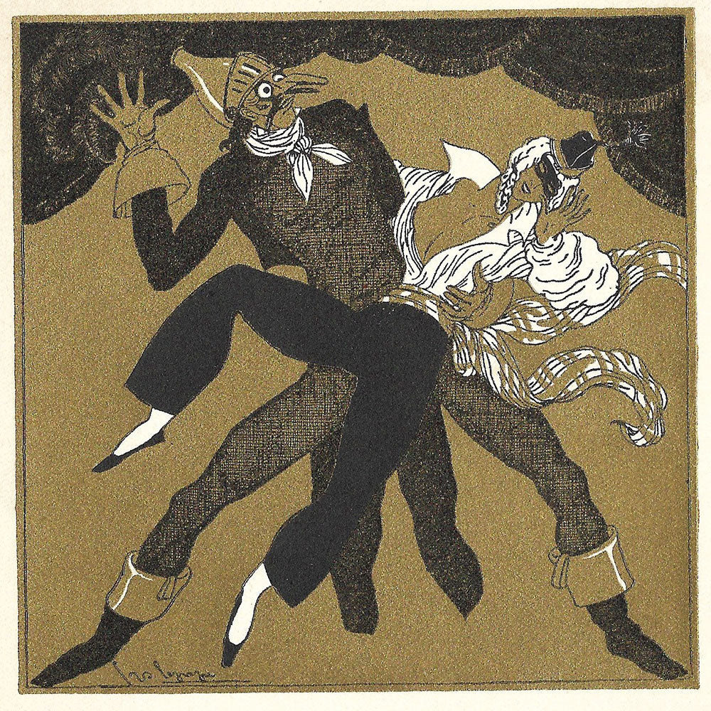 Georges Lepape - Ali Baba, Mabille, L'Eventail, ensemble de menus illustrés (1929)
