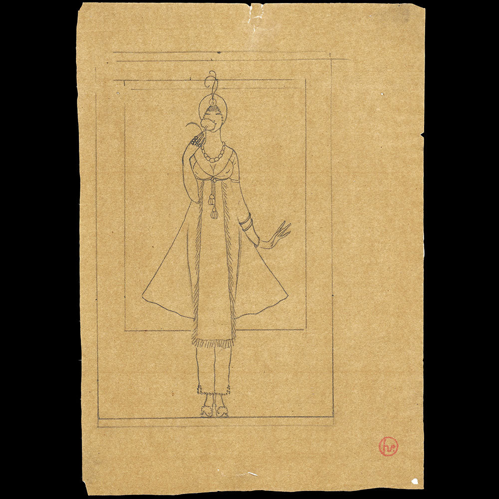 Modes et Manières d'Aujourd'hui - L'Habit Persan, dessin de Georges Lepape pour la planche XI (1912)