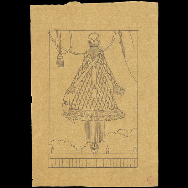 Modes et Manières d'Aujourd'hui - Le Travesti, dessin de Georges Lepape pour la planche XII (1912)