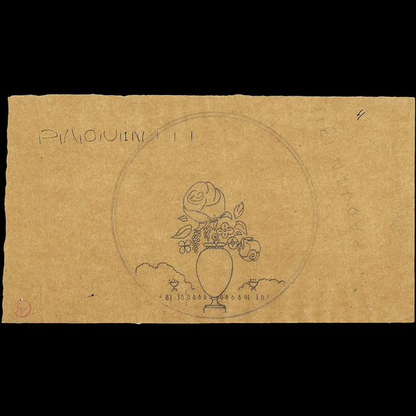 Paquin - Le Bouquet, dessin de Georges Lepape pour L'Eventail et la Fourrure chez Paquin (1911)