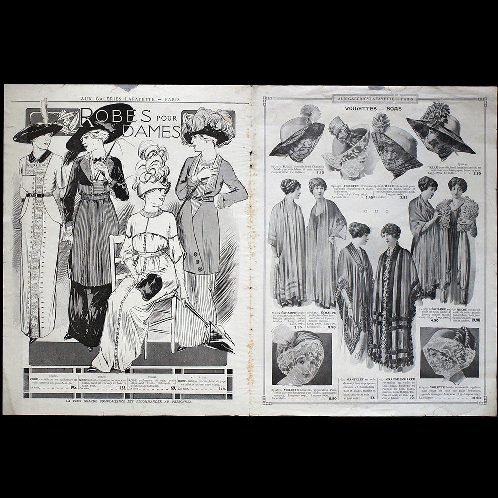 Aux Galeries Lafayette - Couverture de catalogue illustrée par Georges Lepape (1912)