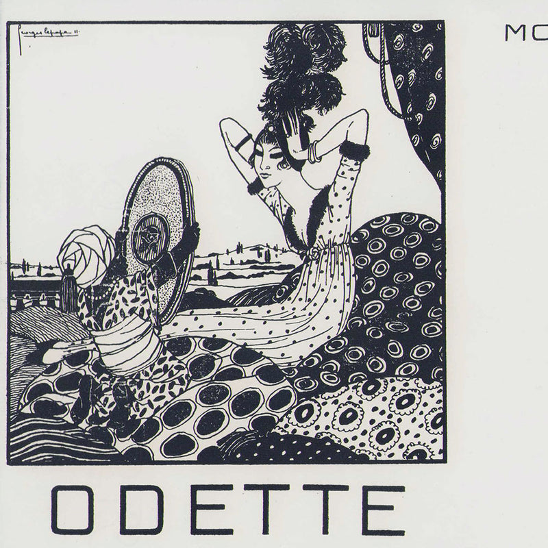 Odette - Document de la maison de modes illustré par Georges Lepape, 9 rue Richepanse à Paris (cira 1911)
