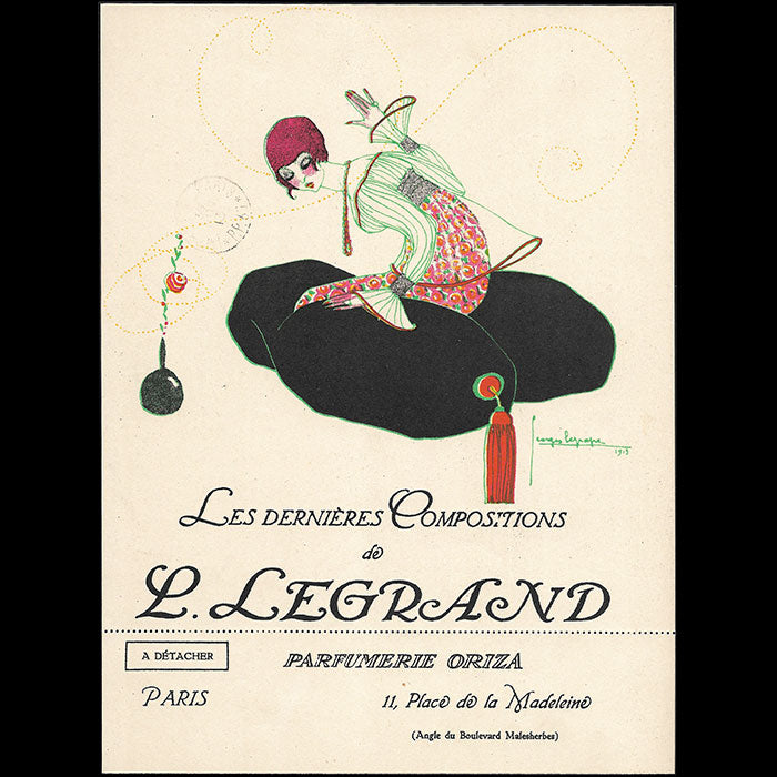 Georges Lepape - Les dernières compositions d'Oriza-Legrand, bon de commande illustré (1913)
