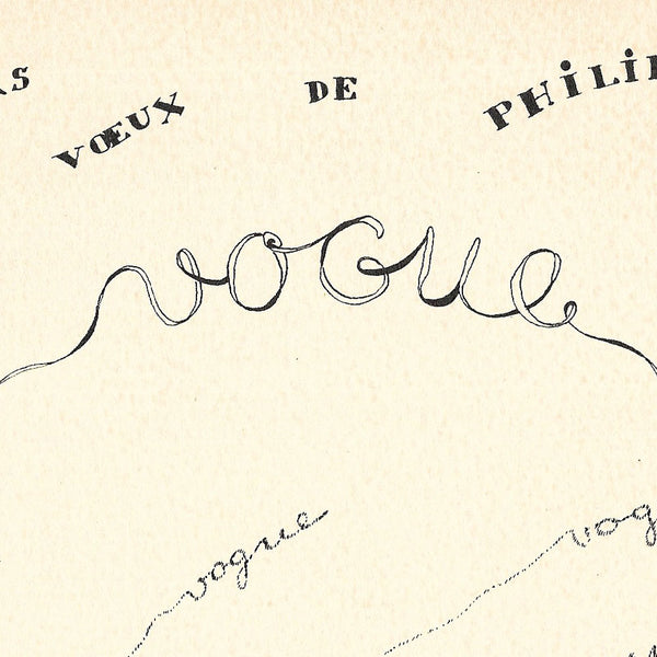Lepape - Carte de voeux de Philippe Ortiz de Vogue, par Georges Lepape (1923)