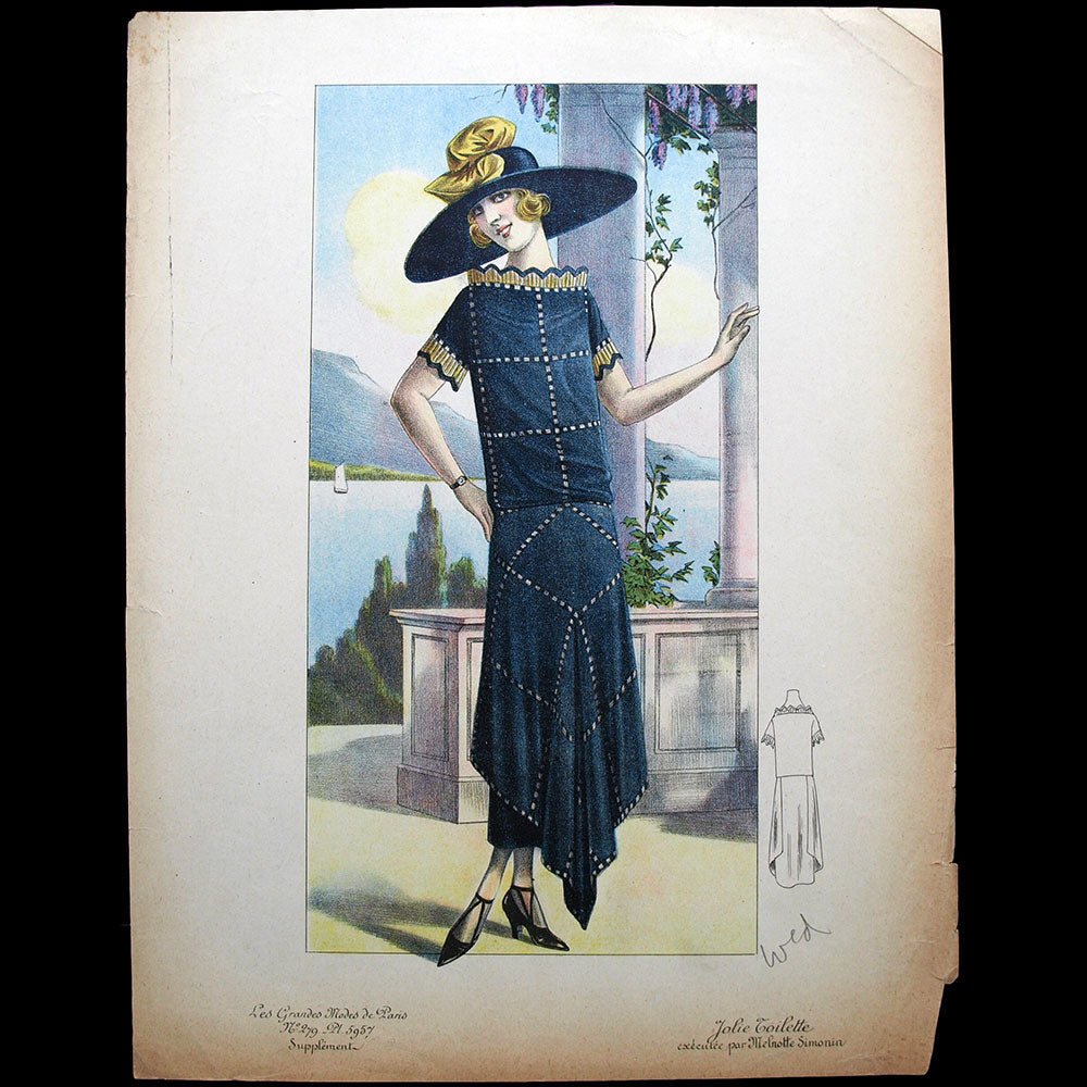 Melnotte Simonin - Toilette, gravure des Grandes Modes de Paris (circa 1924)