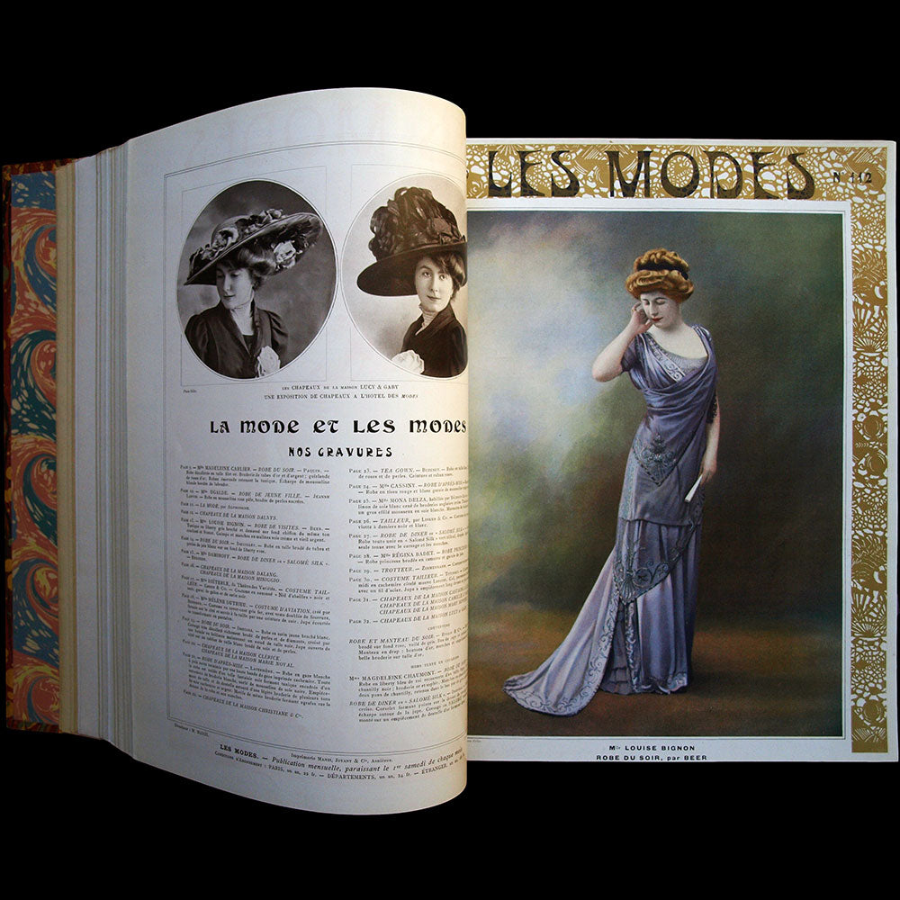 Les Modes - Réunion des 12 numéros de l'année 1910