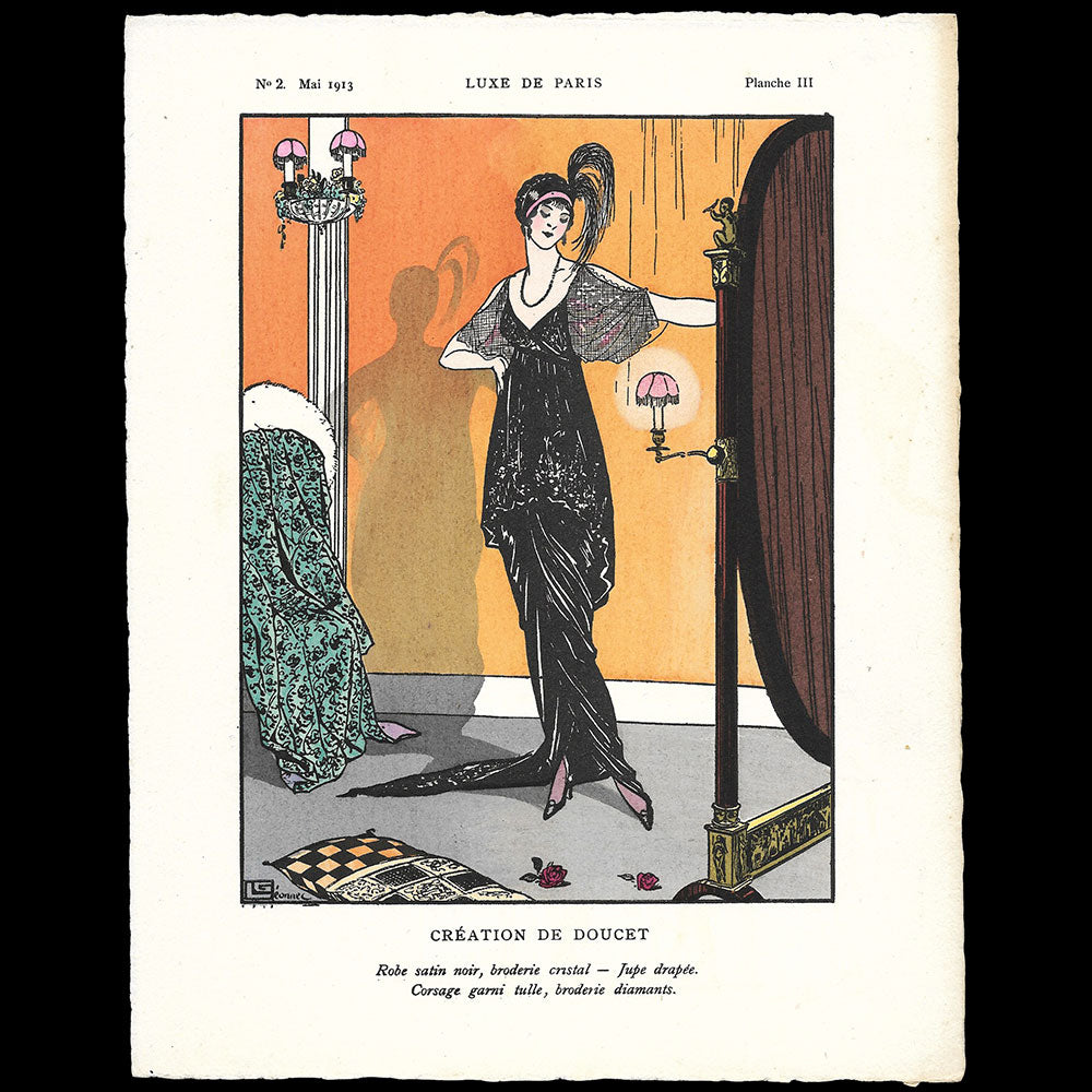 Luxe de Paris n°2 (mai 1913) - Planche III, Création de Doucet, par Léonnec