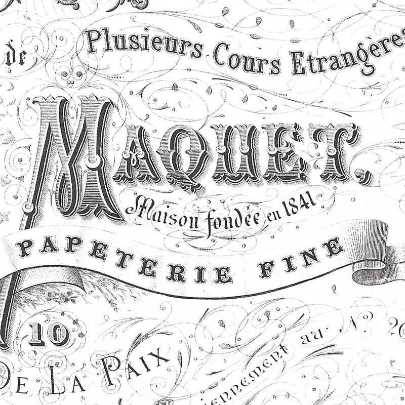 Facture de la Maison Maquet, graveur, 10 rue de la Paix à Paris (1870)
