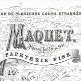 Facture de la Maison Maquet, graveur, 10 rue de la Paix à Paris (1875)