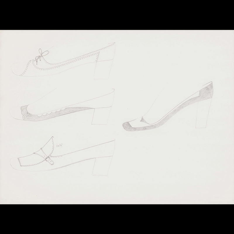 Massaro - Réunion de 25 dessins de chaussures (1973)