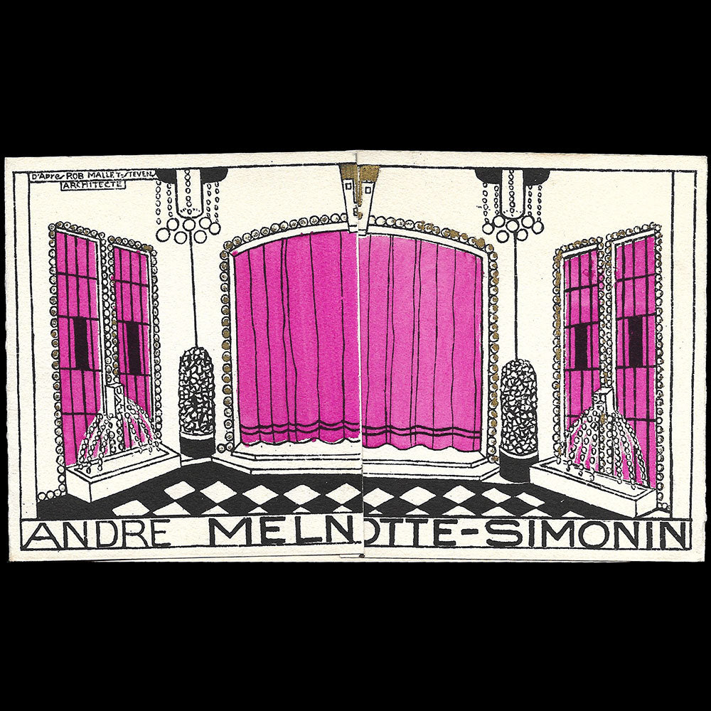 Melnotte Simonin - Invitation illustrée par Robert Mallet-Stevens (1924)