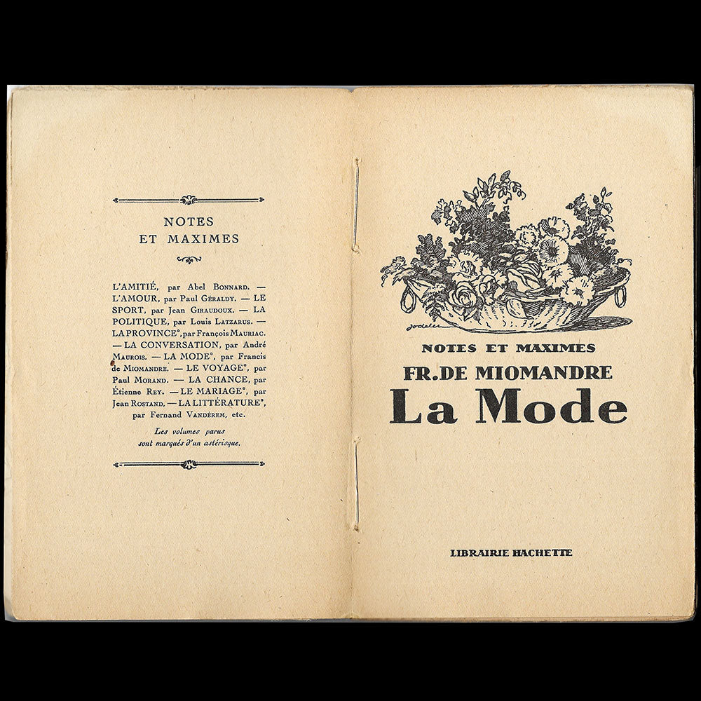 Francis de Miomandre - La Mode, Notes et Maximes (1927)