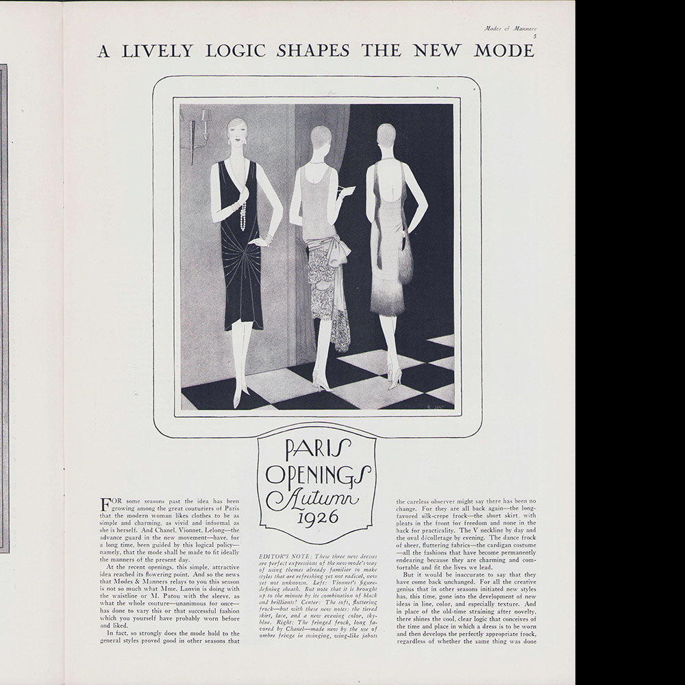 Joseph Horne & Co - Modes & Manners, October-November 1926