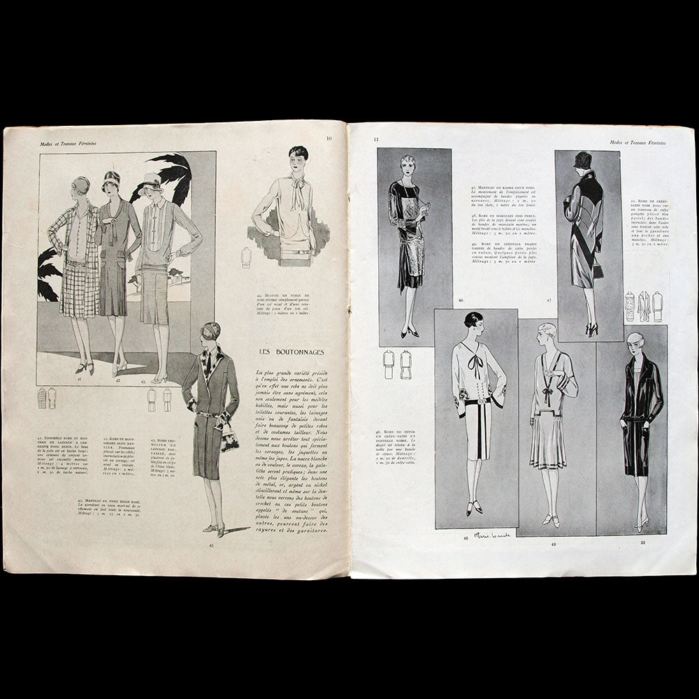 Modes et Travaux, 15 avril 1927, couverture de BES d'un modèle de Francis & Fernand