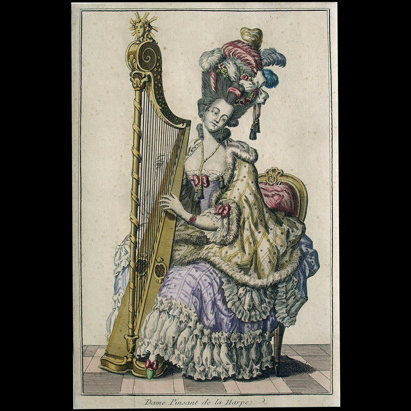Mondhare - Collection de la Parure des Dames - Dame Pinsant de la Harpe (circa 1782)