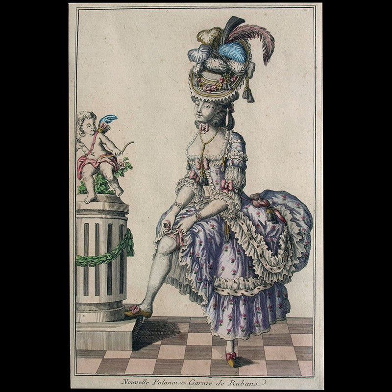 Mondhare - Collection de la Parure des Dames - Nouvelle Polonoise garnie de Rubans (circa 1782)