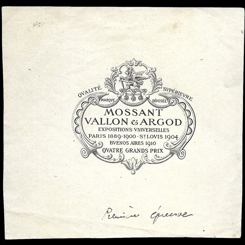 Mossant, Vallon & Argod - Réunion de 4 estampes de la maison de chapeaux (1908-1925)