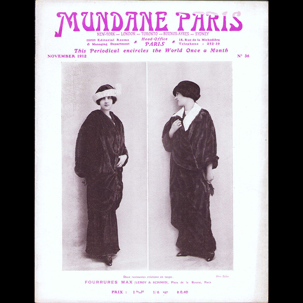 Mundane Paris, n°36 (novembre 1912)