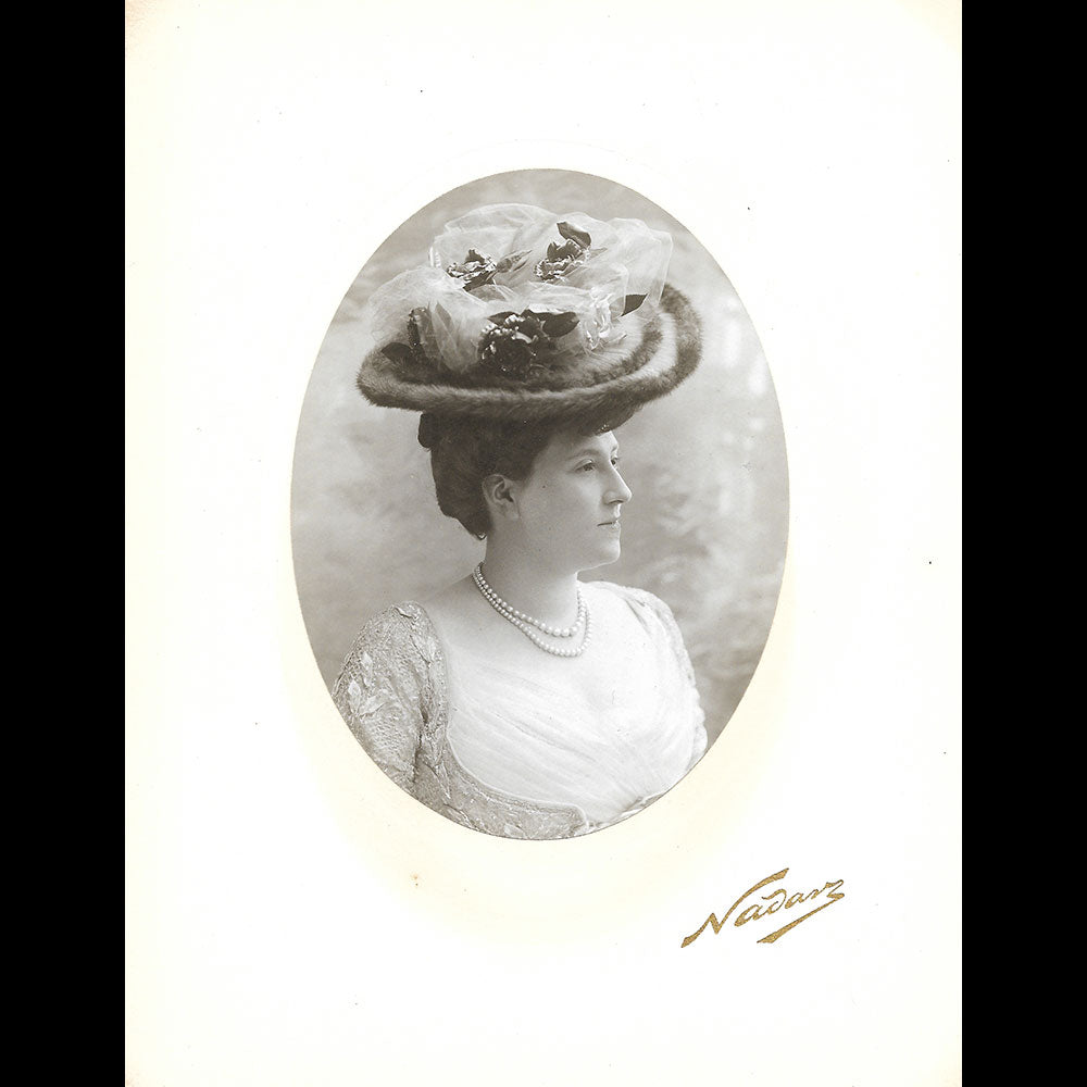 Nadar - Elégante au chapeau, tirage de Paul Nadar (circa 1900-1910)
