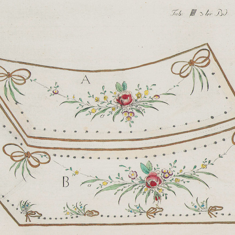 Johann Friedrich Netto - Broderies pour un habit à la française (circa 1790s)