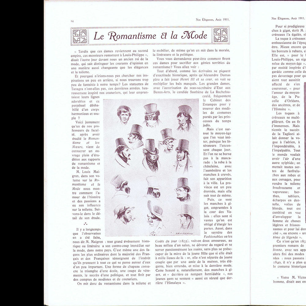 Nos Elégances & la Mode Masculine, n°1 (1911, août)