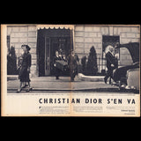 Paris Match, novembre 1957 - Paris en deuil de Christian Dior