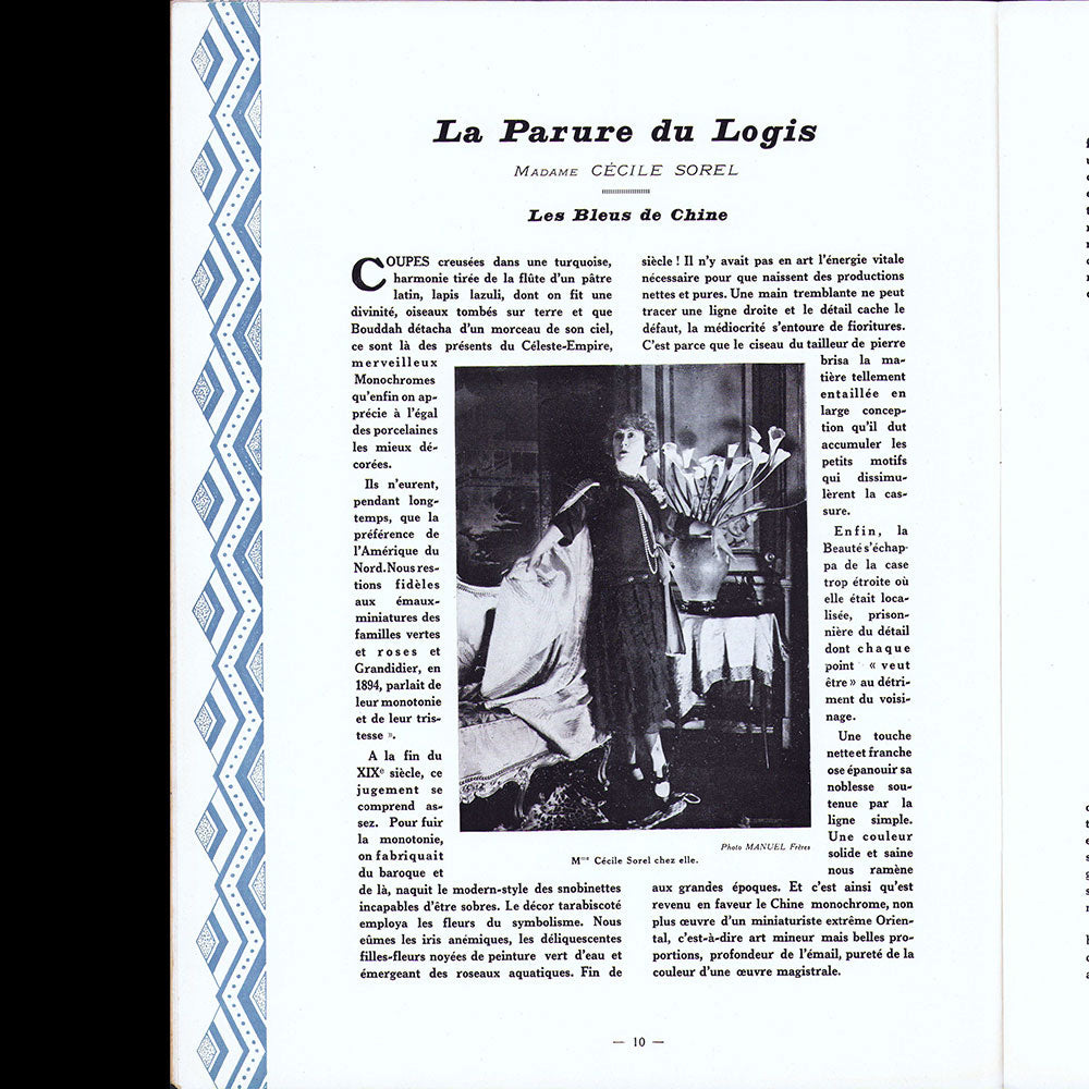 Parures, revues des Industries de la Mode, n°15, septembre 1927