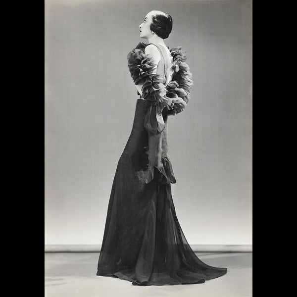 Robert Piguet - Robe en organza portée par la Comtesse Grabbe, tirage de Dorvyne (1934)