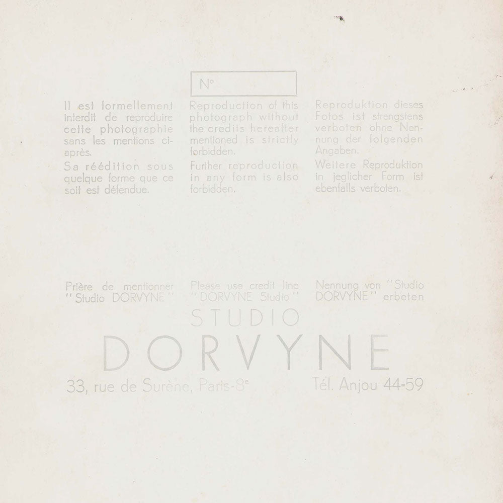 Robert Piguet - Robe du soir, tirage du studio Dorvyne (circa 1930s)