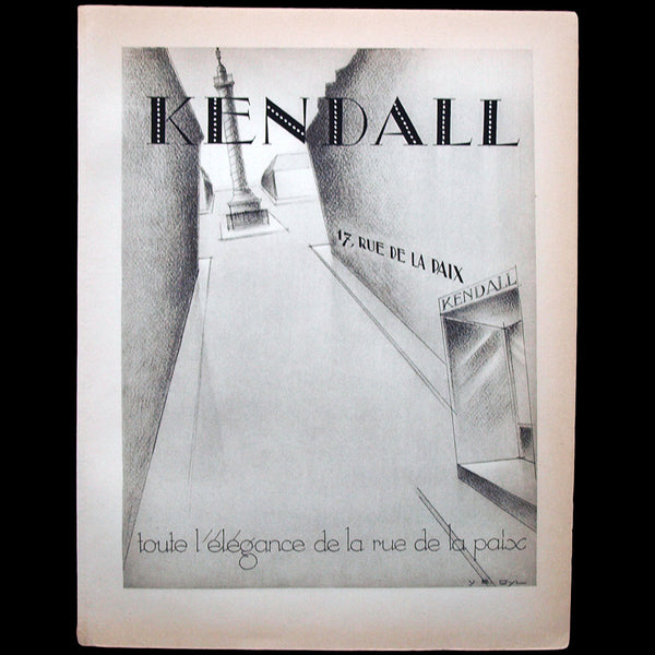 Kendall, toute l'élégance de la rue de la Paix, planche par Dyl pour PAN l'Annuaire du Luxe (1928)