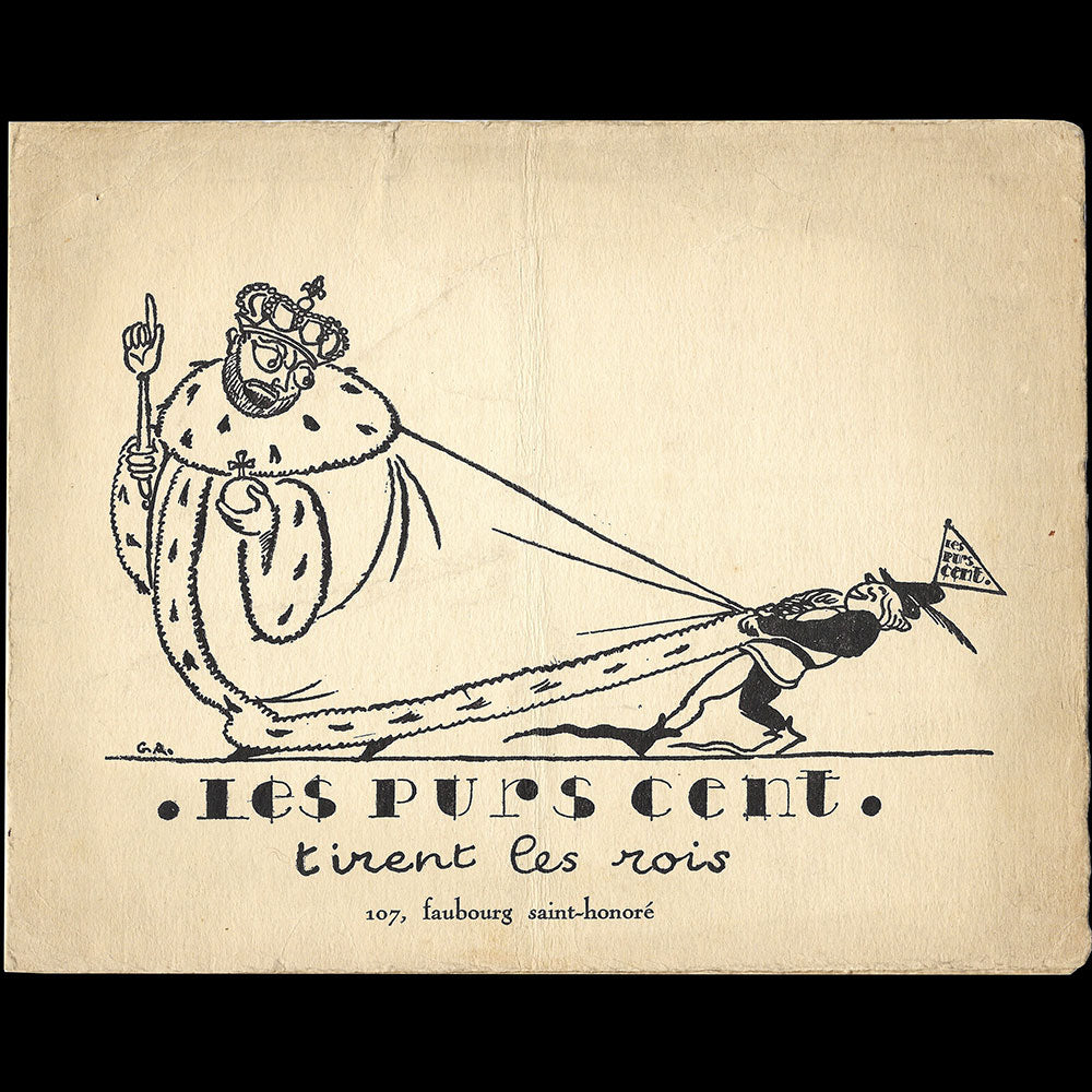 Paul Poiret - Les Purs Cent tirent les rois, invitation illustrée de Guy Arnoux (1924)