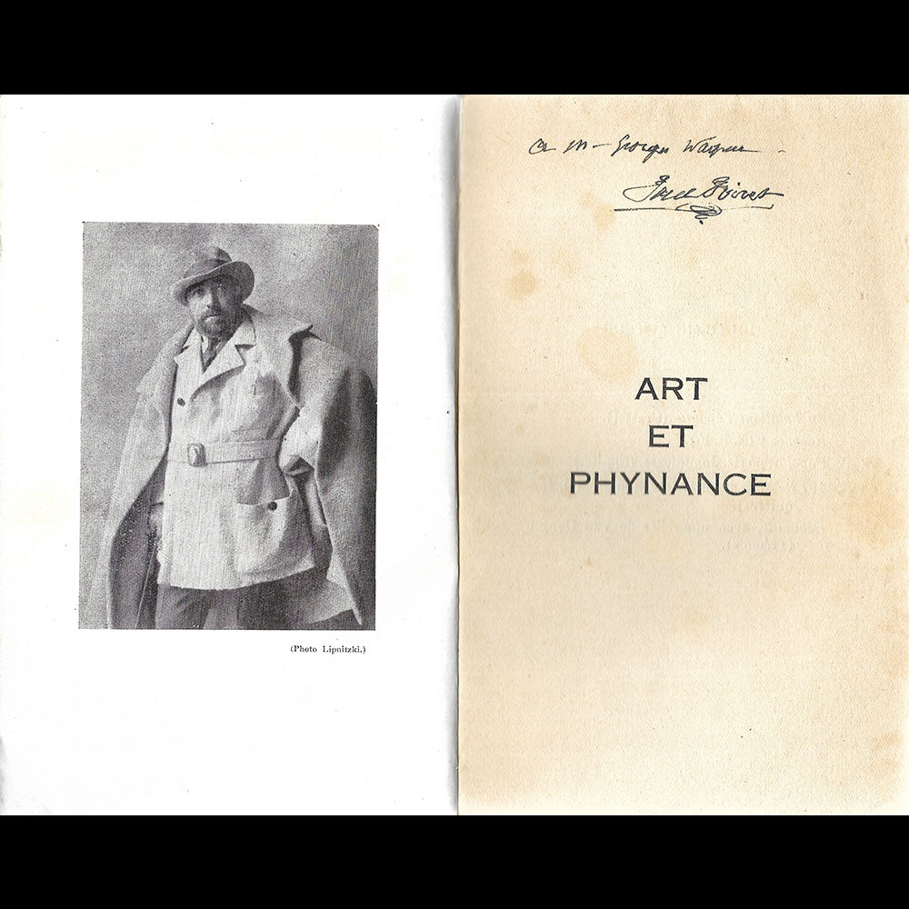 Poiret - Art et Phynance, mémoires de Paul Poiret, avec envoi (1934)