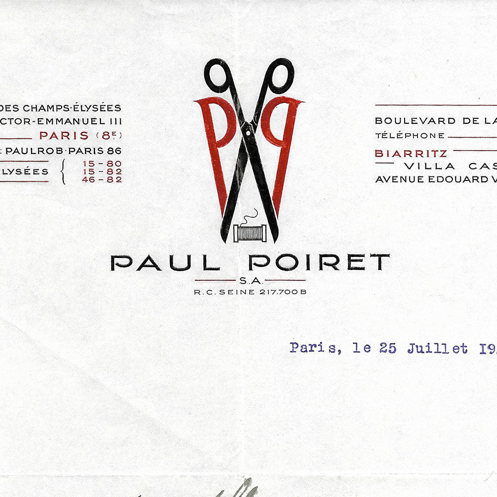 Paul Poiret - Invitation pour la collection hiver 1928