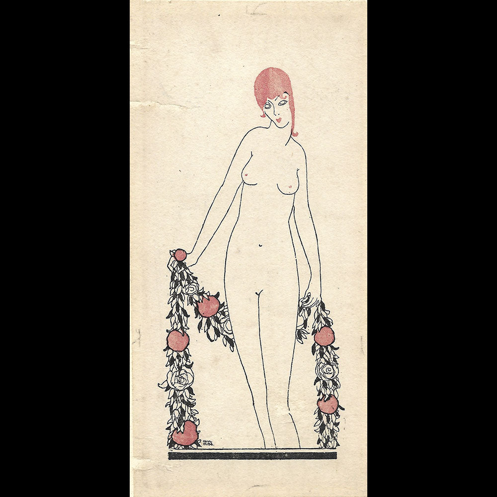 Poiret - Vignette de Paul Iribe pour l'album Les Robes de Paul Poiret (1908)