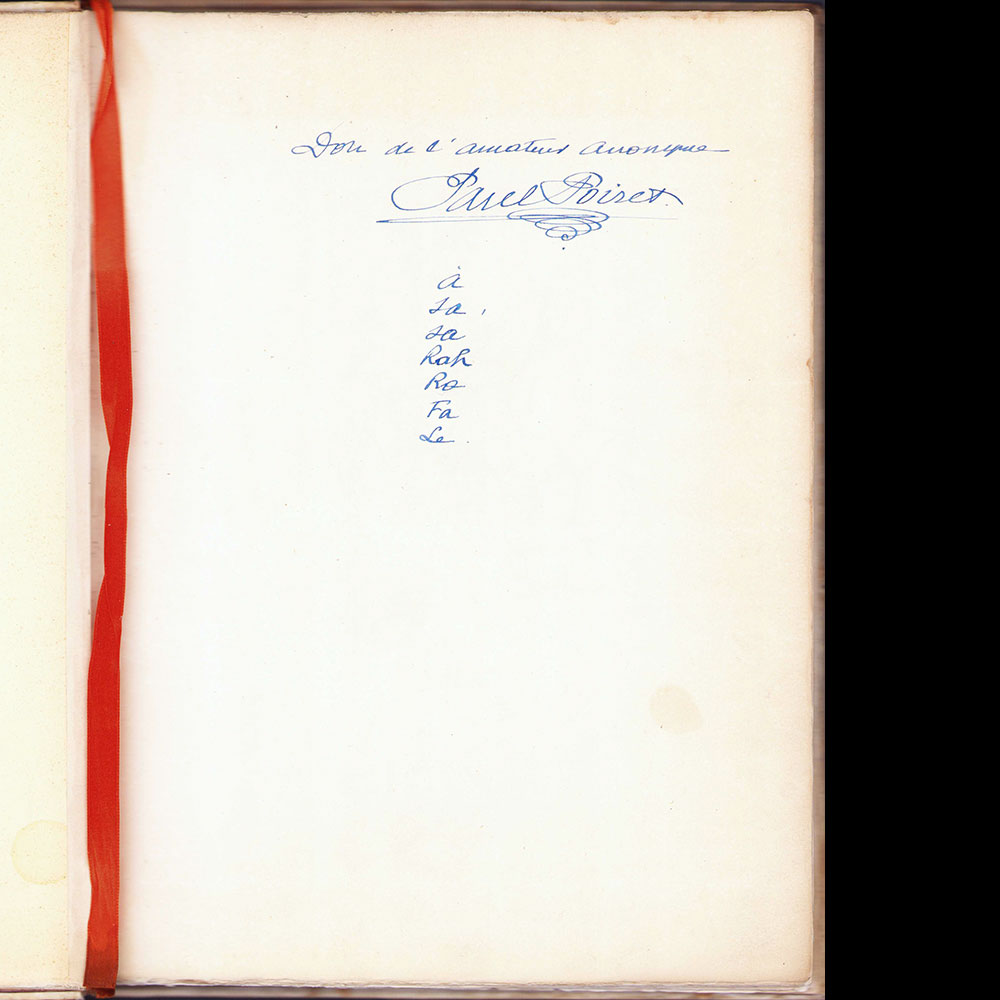 Poiret - Ballet italien de Gastoldi, exemplaire exceptionnel de Sarah Rafale, dédicacé par Paul Poiret (circa 1912)