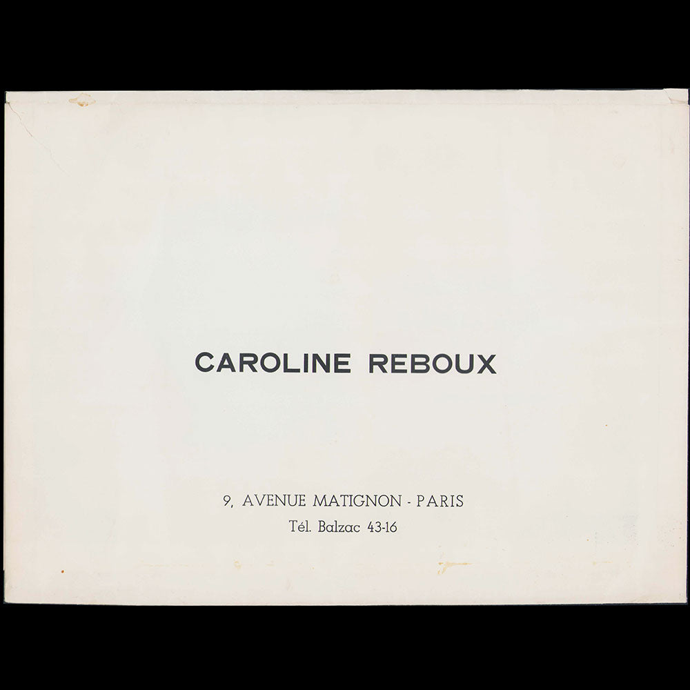 Caroline Reboux - Enveloppe de la maison de chapeaux, 9 avenue Matignon (circa 1950s)