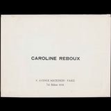 Caroline Reboux - Enveloppe de la maison de chapeaux, 9 avenue Matignon (circa 1950s)