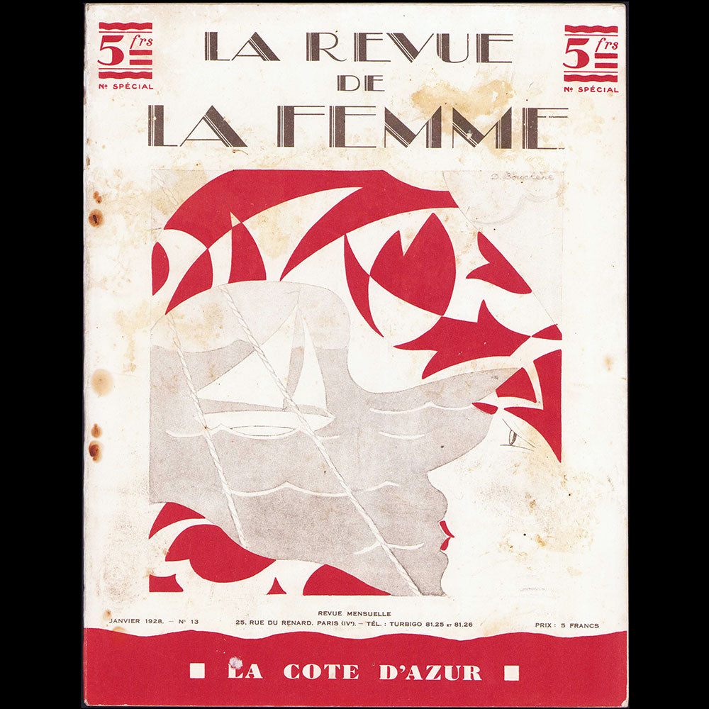 La Revue de la Femme, n°13 (janvier 1928), couverture de Bouchène