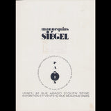 Siégel - Document publicitaire de la maison de mannequins (1927)