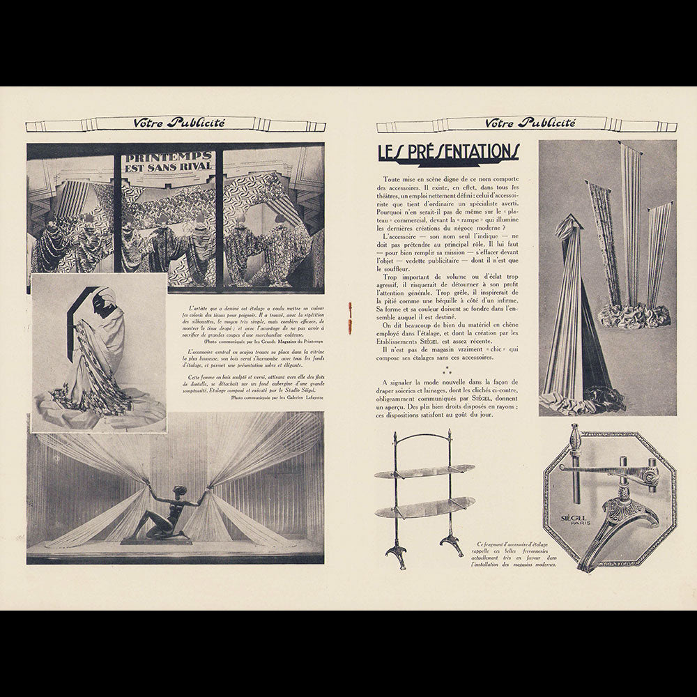 Siégel - Votre Publicité, L'Art dans l'étalage (circa 1927)