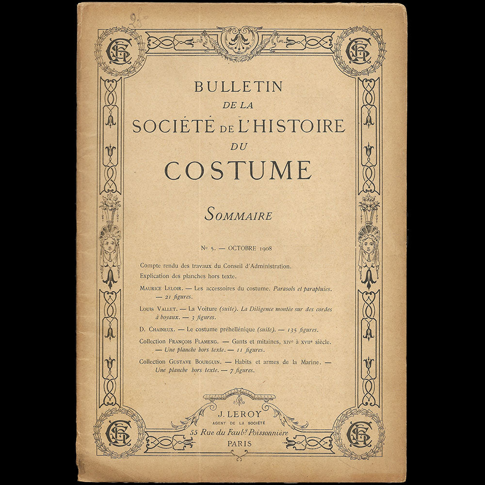 Bulletin de la Société de l'Histoire du Costume, n°5 (octobre 1908)