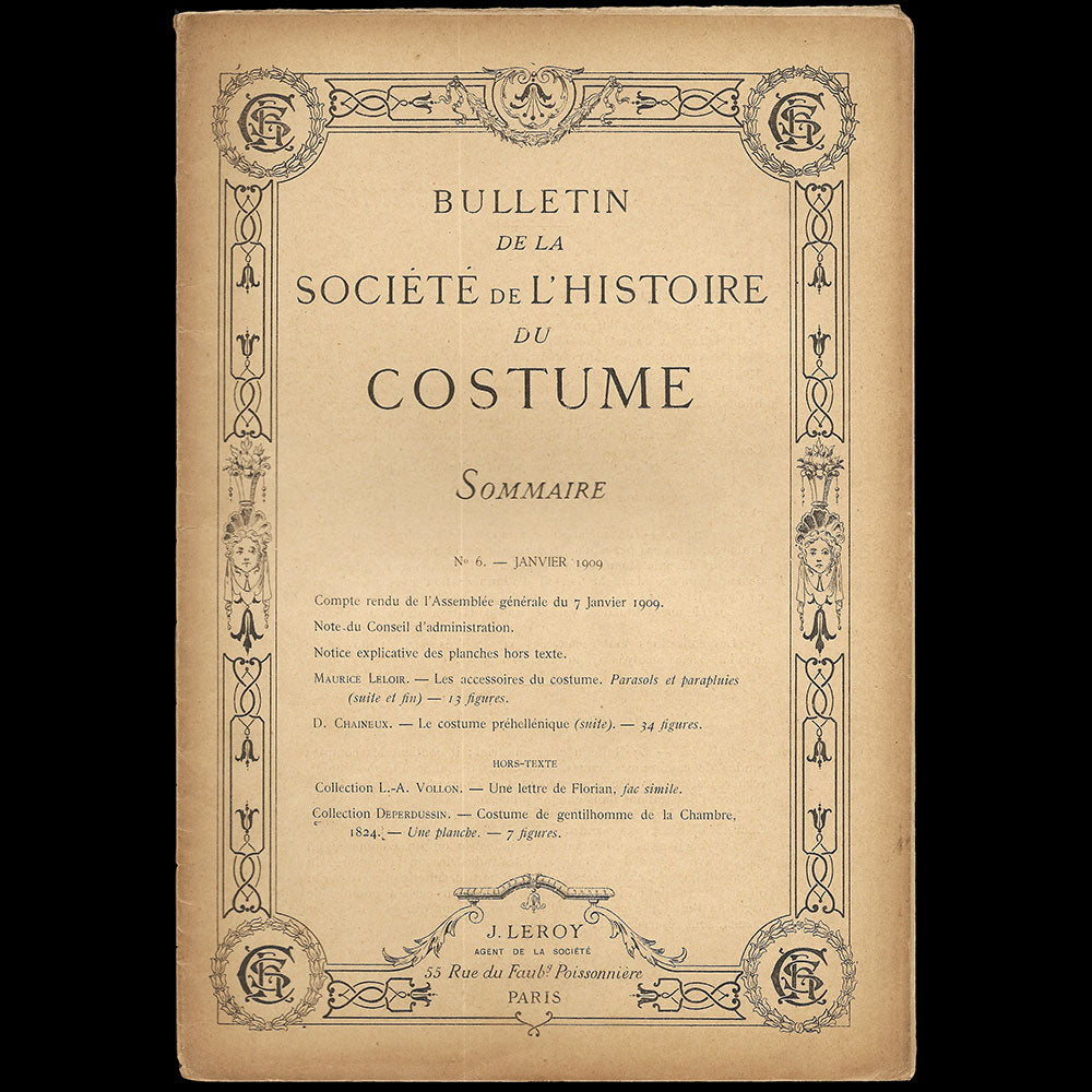 Bulletin de la Société de l'Histoire du Costume, n°6 (janvier 1909)