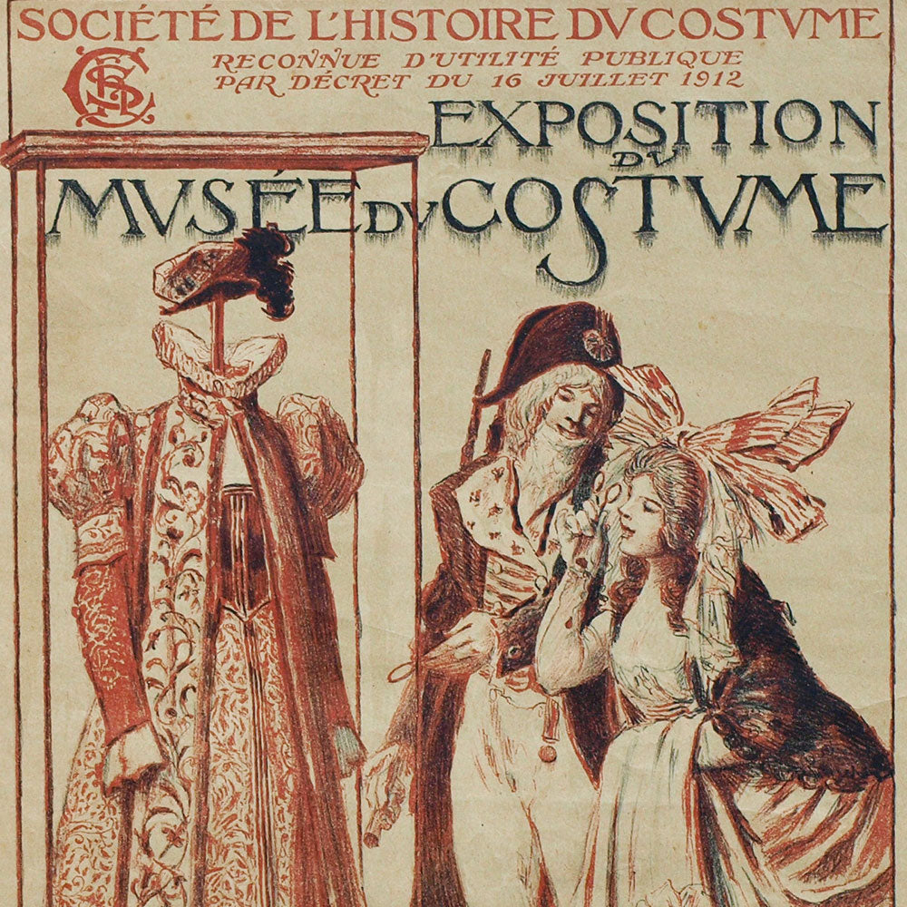 Société de l'Histoire du Costume - Exposition du Musée du Costume, affiche par Auguste Gorguet (1920)
