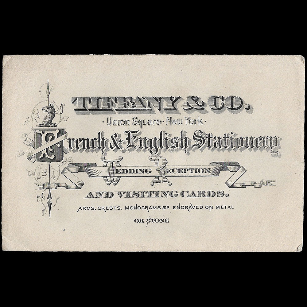 Tiffany & co - Enveloppe publicitaire, Union Square à New York (circa 1870s-1890s)